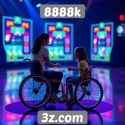 Acessibilidade e interface do site 8888k para jogadores