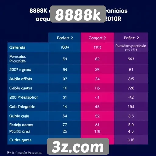 Comparativo entre 8888k e concorrentes do setor